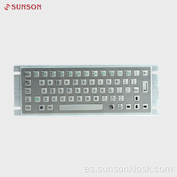 Teclado de metal industrial resistente al agua IP65